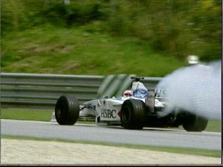 Barrichello suffers a blown engine and retires