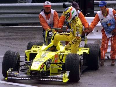 Frentzen retires from the Belgian GP