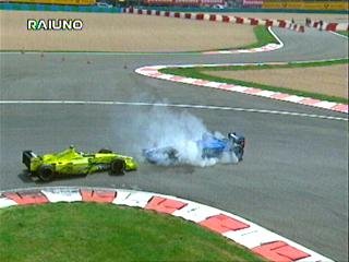 Alesi is sent into a spin ...again