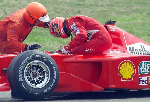M. Schumacher retires from his home GP.