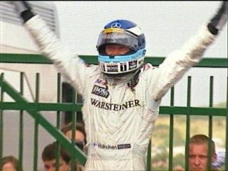 Hakkinen is the winner of the Hungarian GP.