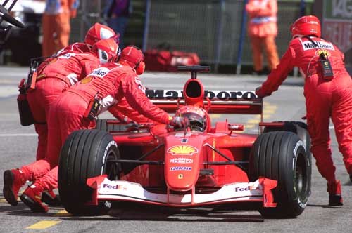 M. Schumacher retires from the San Marino GP