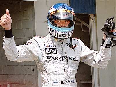 Hakkinen, winner of the Spanish GP