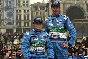 Giancarlo Fisichella and Jenson Button