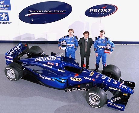 The Prost AP02 with the team