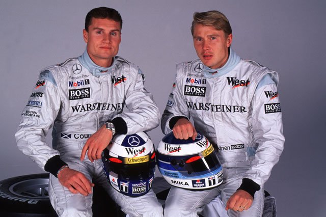 David Coulthard and Mika Hakkinen