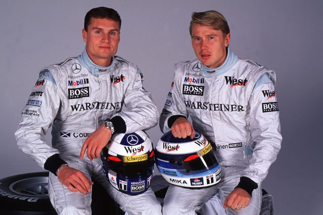 David Coulthard and Mika Hakkinen